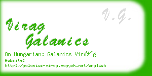 virag galanics business card